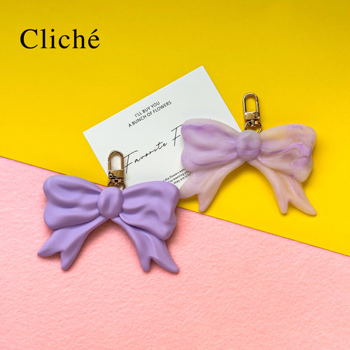 CLICHE原创清新蝴蝶结手机挂饰