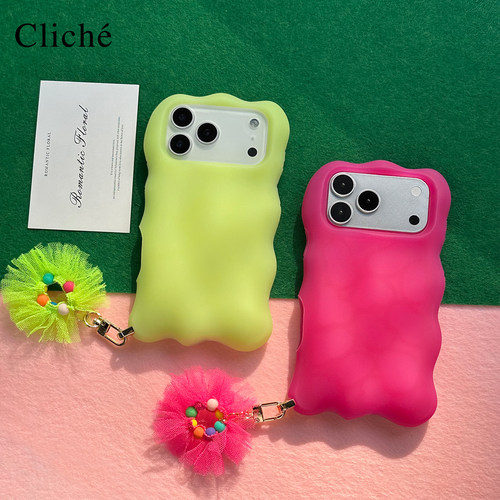 CLICHE果冻色波浪苹果17PM手机壳