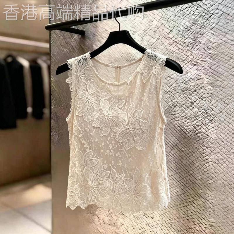 名媛风花朵刺绣蕾丝无袖背心女2026夏季新款欧货设计感薄款上衣潮