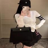 Thom 四条杠V领针织开衫 24新款 学院风休闲百搭显瘦防晒空调衫