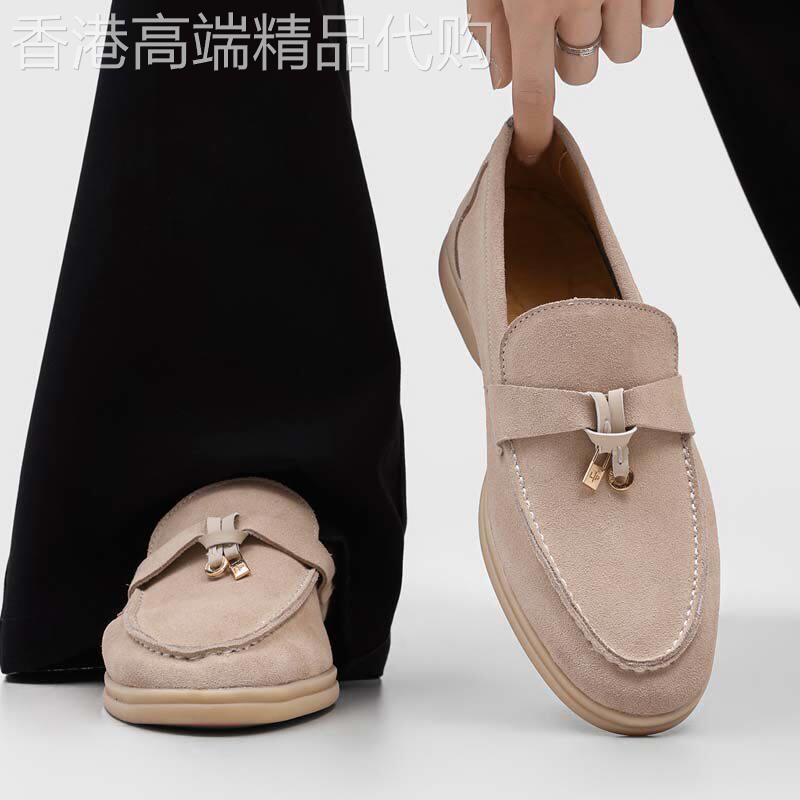 【高品质】流苏豆豆鞋男款反绒皮一脚蹬休闲皮鞋老钱风平底乐福鞋