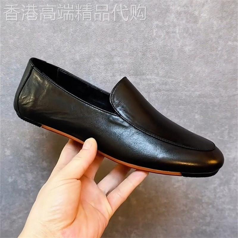 潮牌高级感一脚蹬休闲豆豆鞋男2026夏季新款厚底商务真皮乐福皮鞋