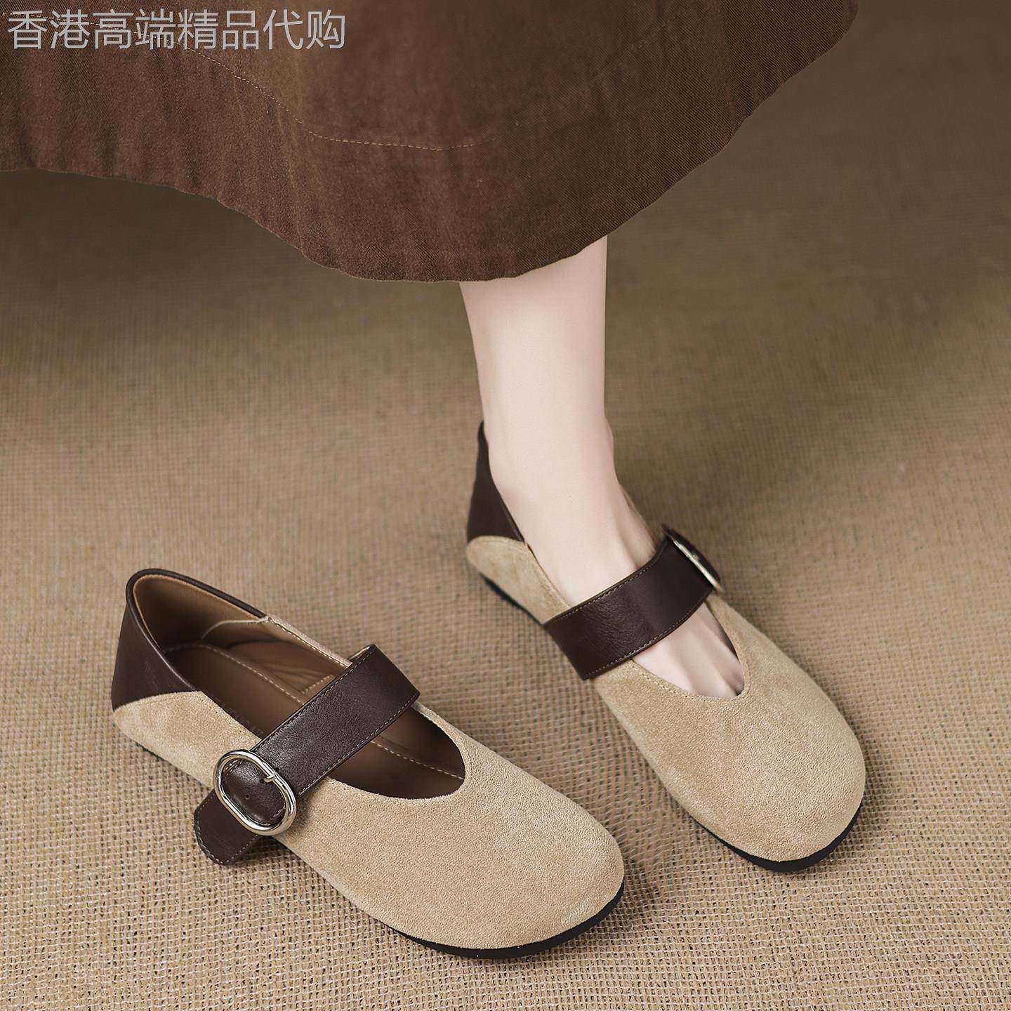 不累脚单鞋女2026年春秋季新款复古玛丽珍浅口巨好看法式平底鞋子