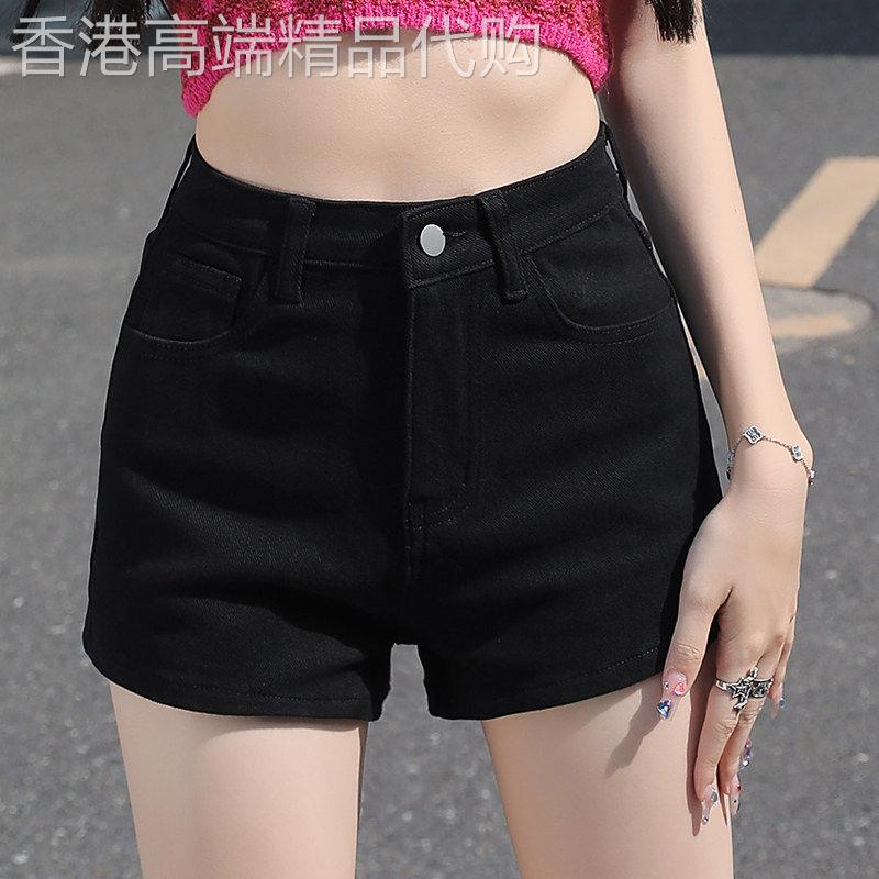 黑色牛仔短裤女夏季薄款2026新款时尚弹力显瘦百搭小个子辣妹热裤