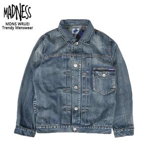 MADNESS MDNS WRUEI JACKET 余文乐休闲牛仔夹克男士潮牌工装外套