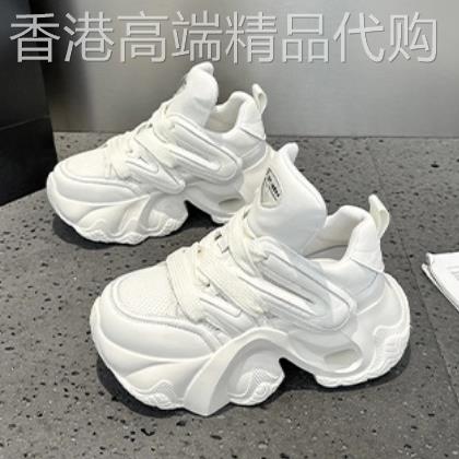 采购产品夏季女鞋,爸爸鞋,妇女的透气网网鞋与阔腿裤,厚底白鞋