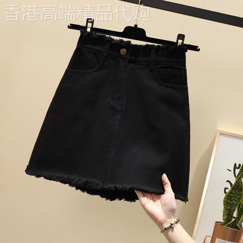 高腰牛仔裙女装早秋欧货爆款半身裙胖mm大码裙子百搭包臀A字短裙