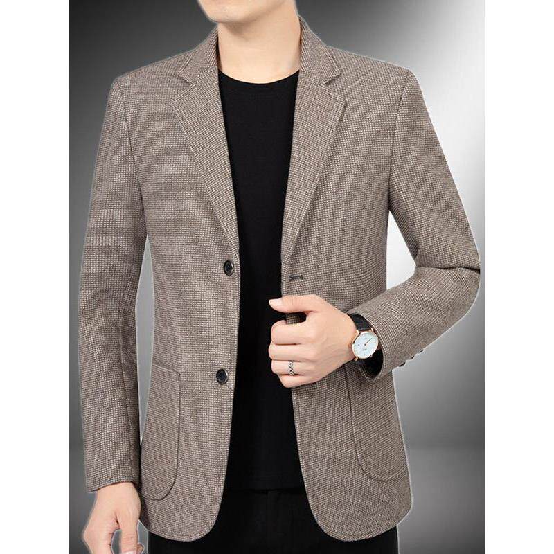 休闲西装男士2025春秋季新款上衣中青年商务休闲西服便西外套时尚