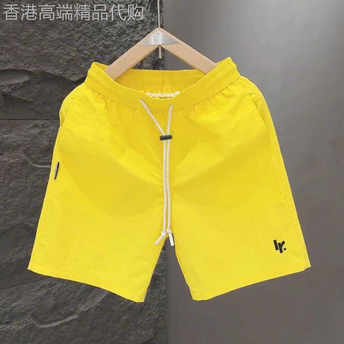 糖果色速干短裤男夏士季新款潮牌轻奢高档时尚百搭透气五分沙滩裤