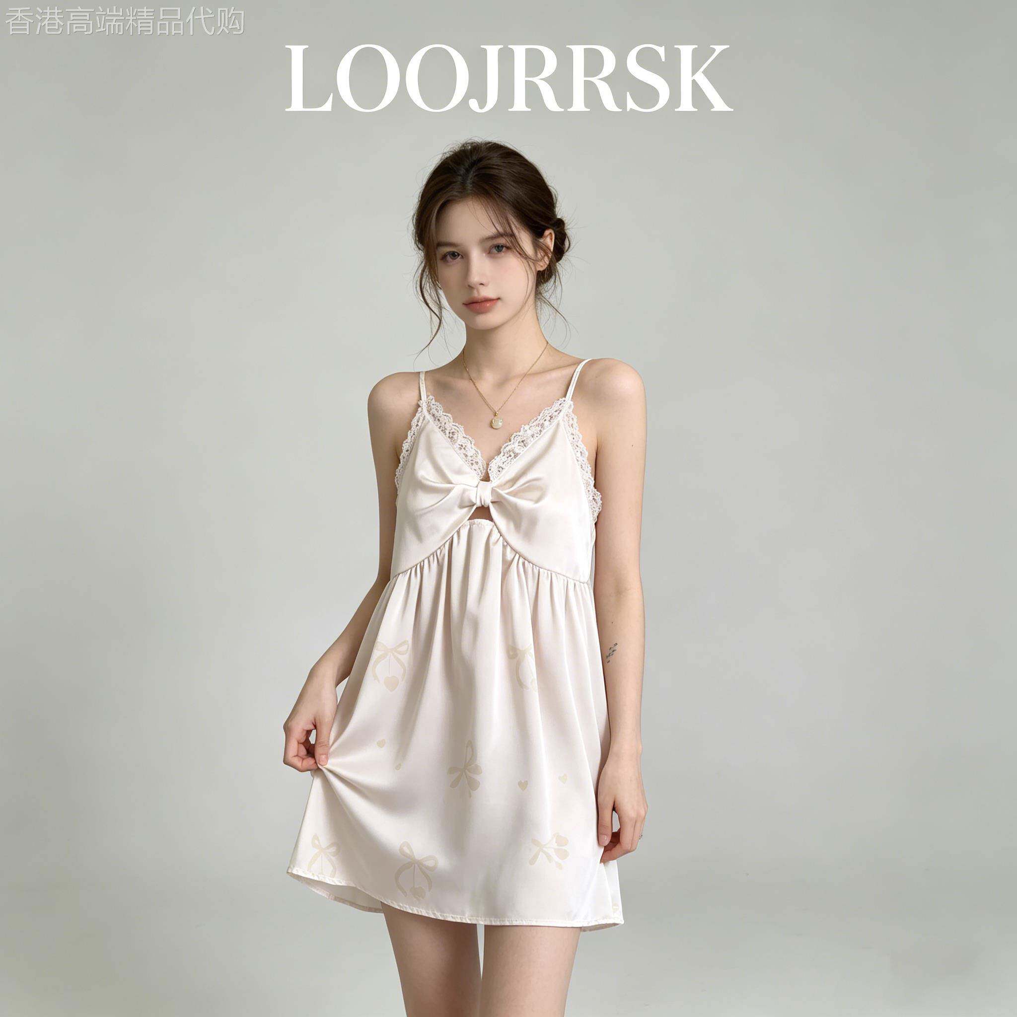韩版少女提花缎面真丝吊带睡裙女款2026新夏蕾丝纯欲风桑蚕丝睡衣