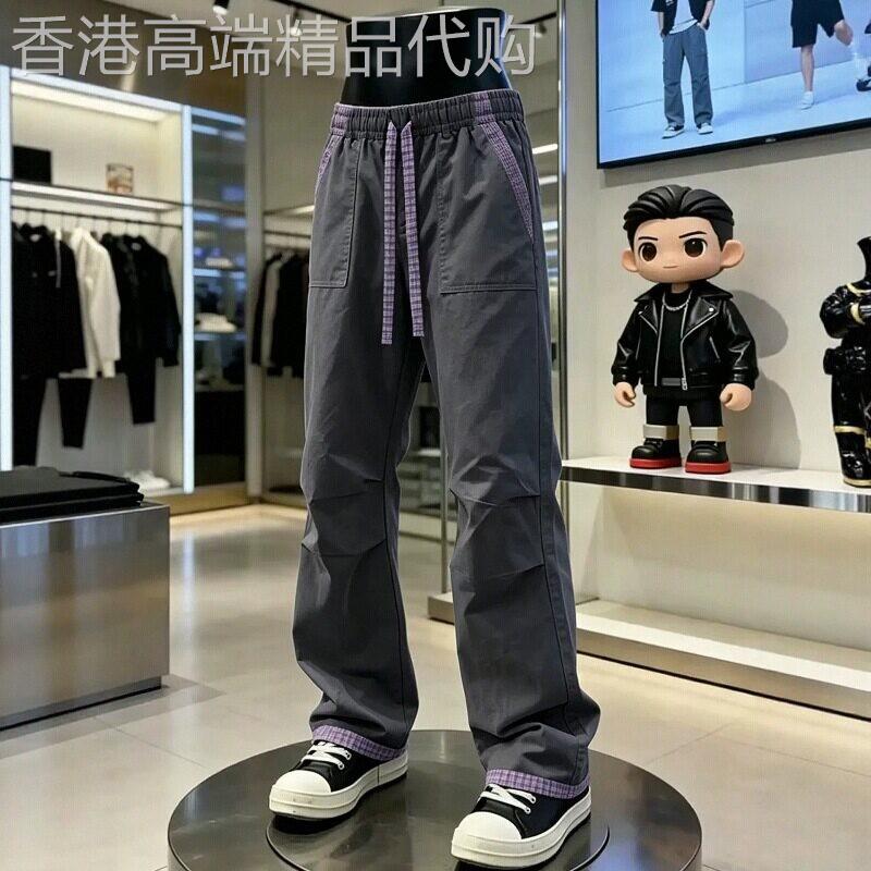 潮牌夏季新款速干工装裤子男士软壳冲锋裤美式机能休闲运动直筒裤