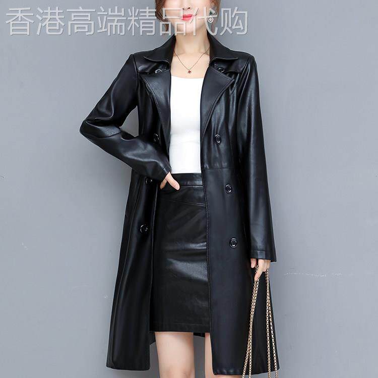 海宁真皮皮衣女中长款皮风衣2025秋冬新款韩版加棉修身绵羊皮外套