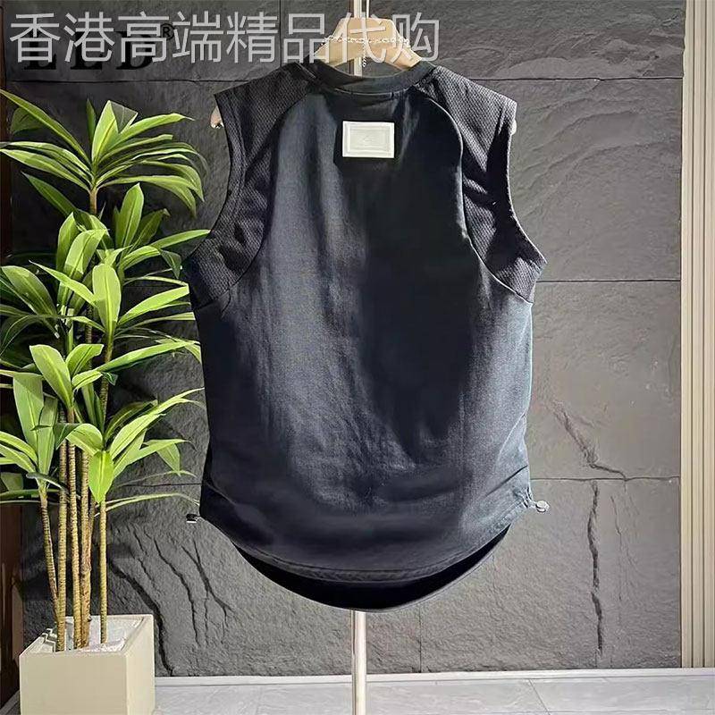 纯棉背心男士夏季薄款网眼透气休闲无袖T恤潮牌宽松运动健身坎肩