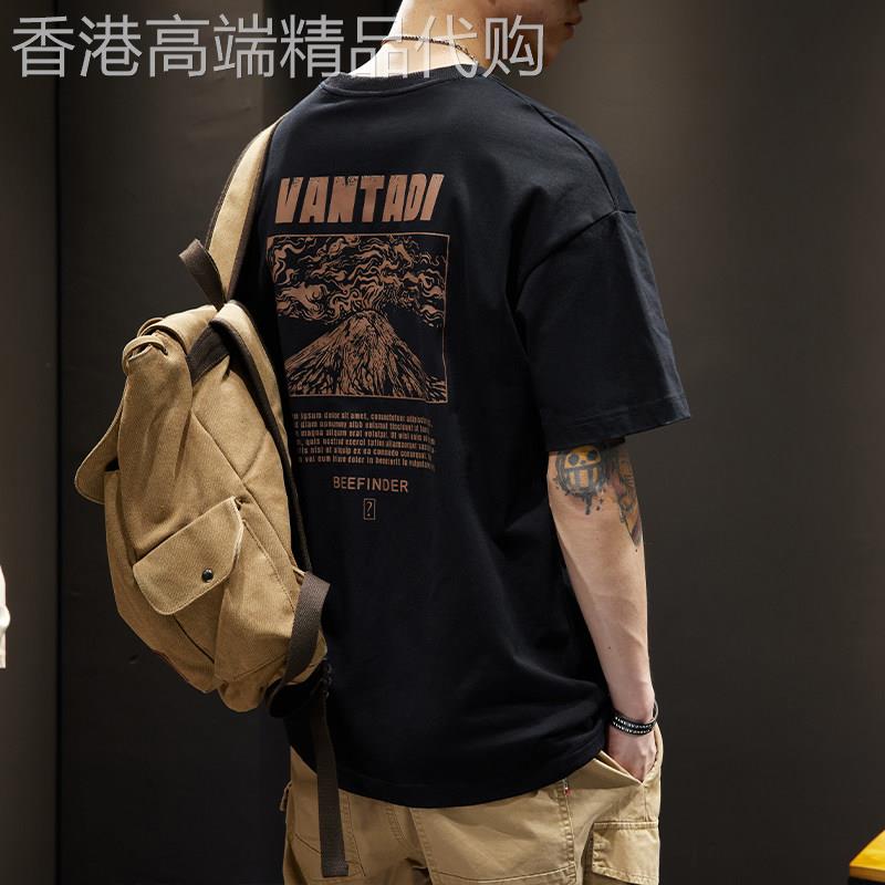 it neith BIAS潮牌夏季短袖T恤男日系宽松大尺码上衣潮流印花T恤