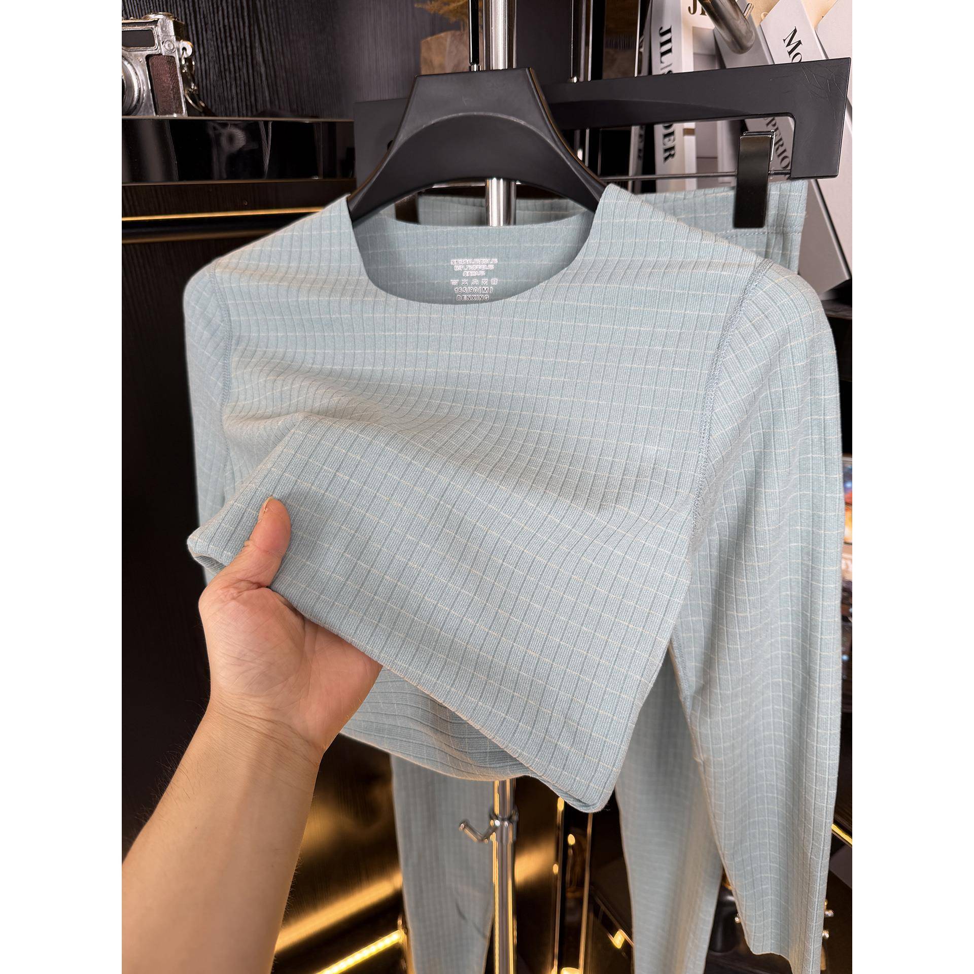 Mostarsea~德绒保暖修身内衣套装男士秋冬季内搭一套弹力秋衣秋裤