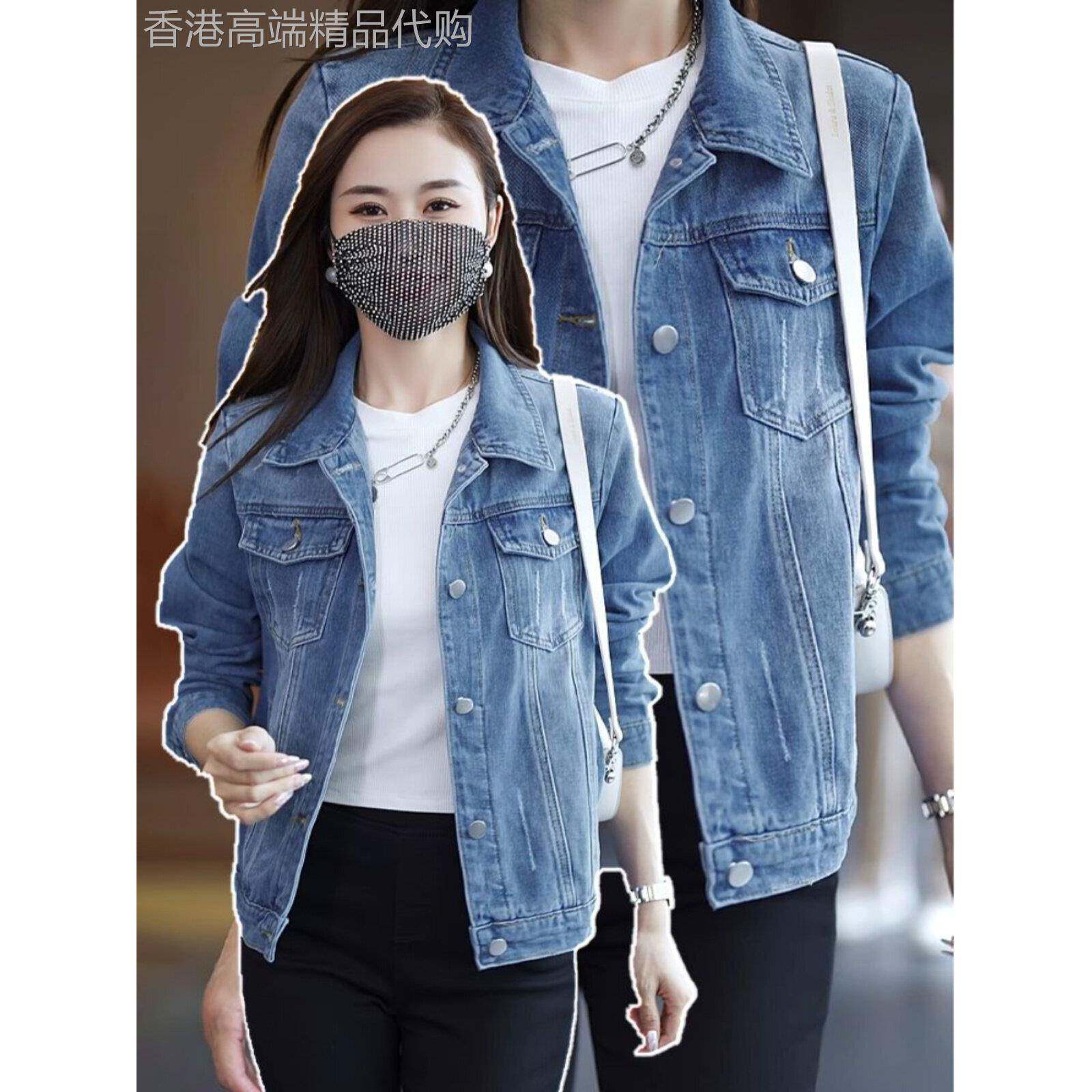 潮牌CVY牛仔外套女2025春秋款韩版百搭修身短款休闲长袖夹克上衣
