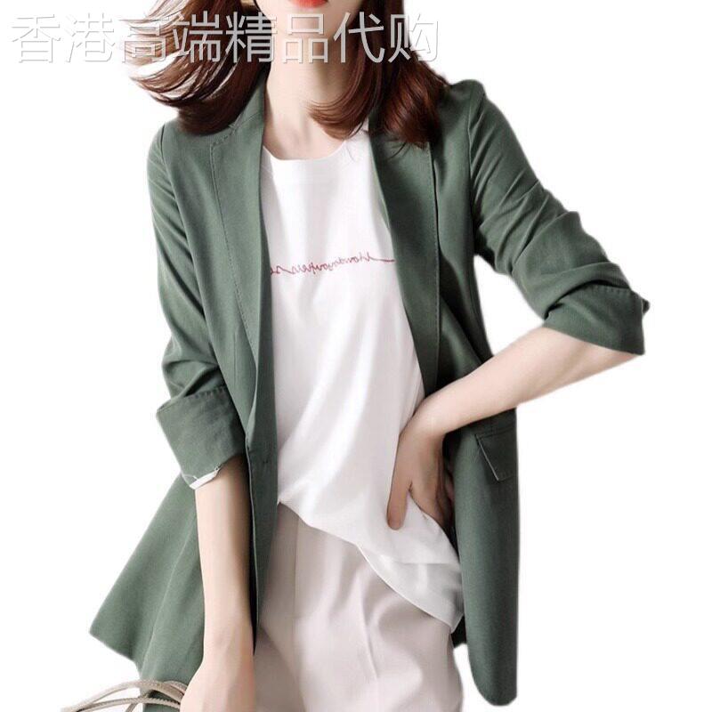 潮牌胖mm大码薄款气质小西装外套女夏季时尚休闲防晒职业西服上衣