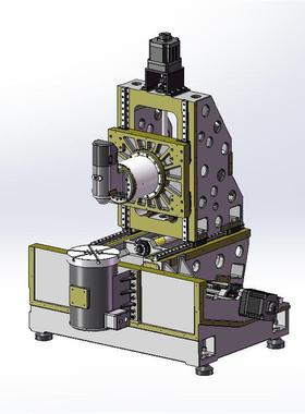 动柱式摆头五轴加工中心X2527  3D图纸 机械设计素材 SW模型CAD