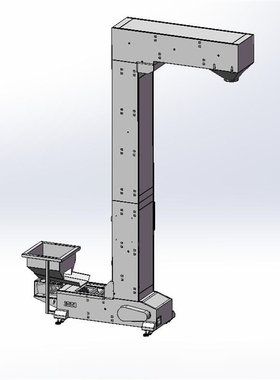 1.8L斗式Z型提升机 X2538 原文件 3D图纸 机械设计素材 SW模型