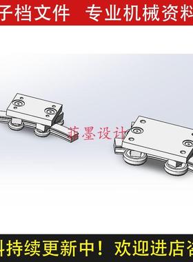 滚轮圆弧导轨机械建模设计SolidWorks14版三维模型图纸素材C24CAD