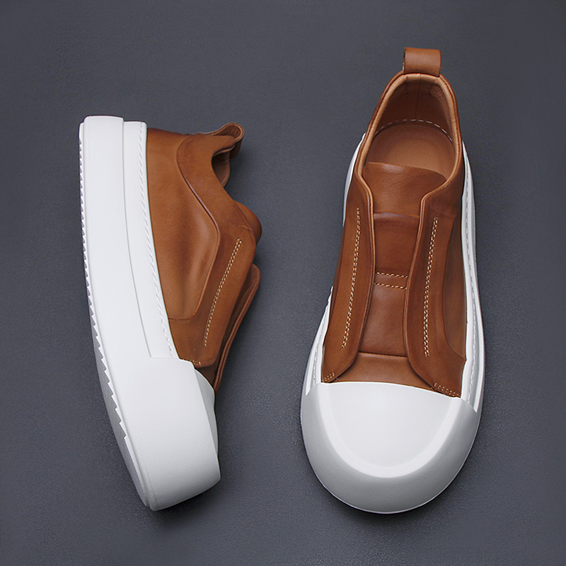 欧洲站男鞋2025新款一脚蹬乐福鞋