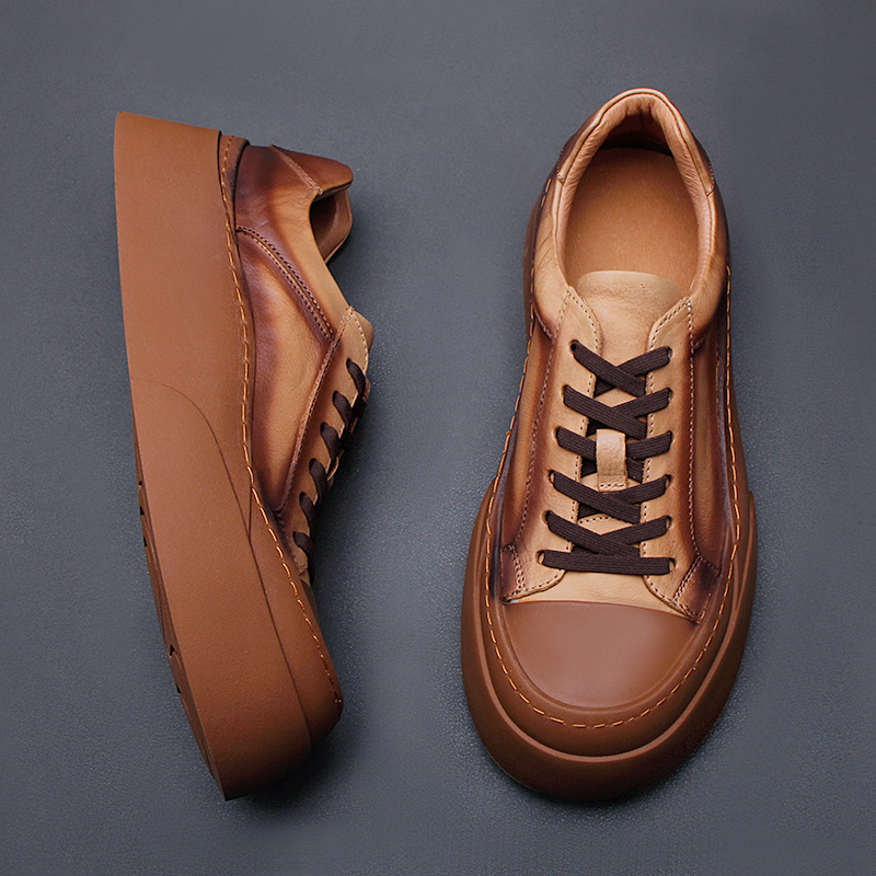 复古潮流百搭低帮系带舒适板鞋男