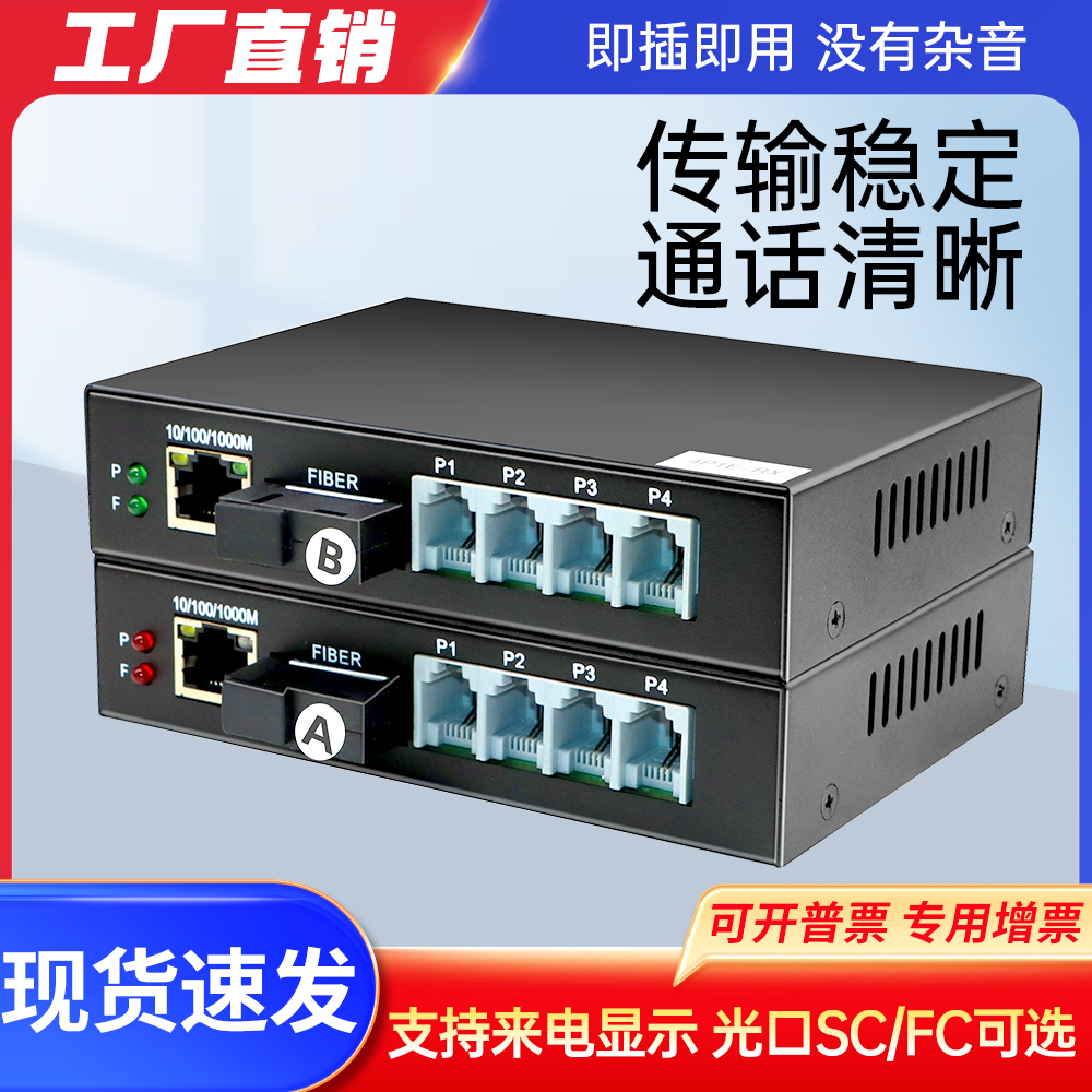 索飞翔+语音电话光端机+千兆网口