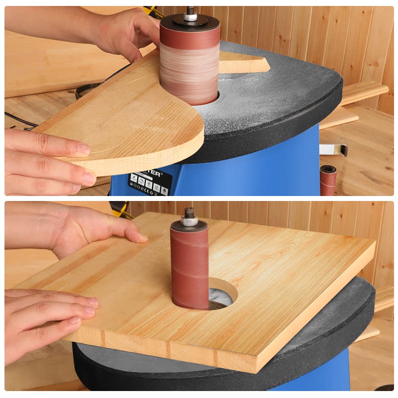 洛克士 14寸台式砂柱机轴砂机砂磨机砂光砂带机木工家具电动打磨