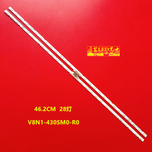 适用三星UE43RU7400 UA43NU7090W灯条V8N1-430SM0-R0 -180226电视