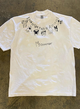 JSC 100%纯棉 轻奢潮款个性设计夏季圆领短袖t恤男女情侣款休闲