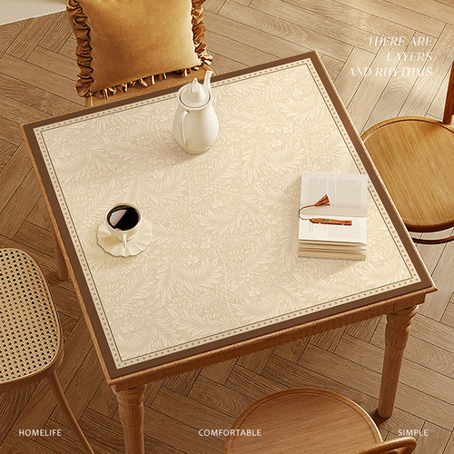 轻奢法式复古餐桌垫免洗防油防水