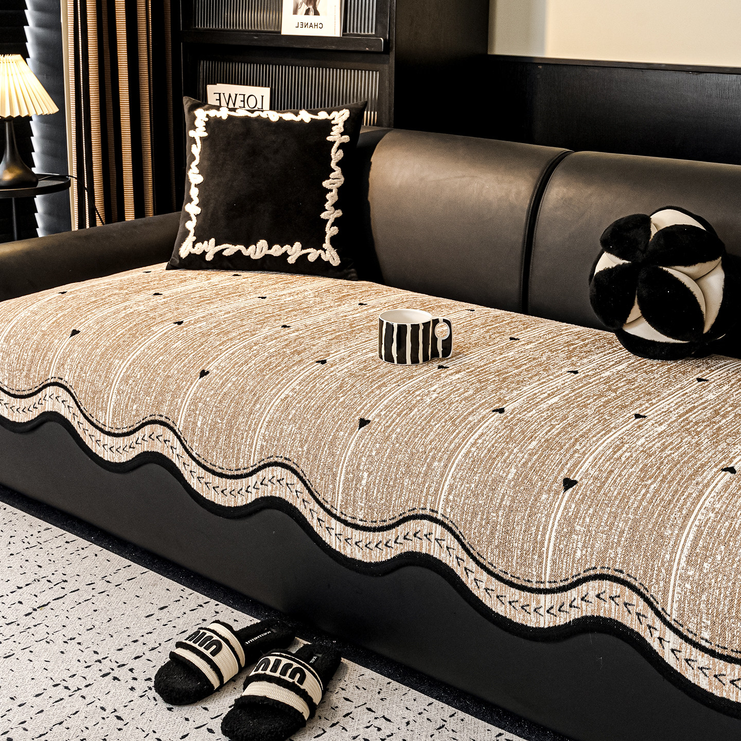 复古风异形四季通用沙发垫2026新款固定防滑防猫抓防水沙发坐垫子,居家布艺,沙发垫,淘宝优惠券,粉丝福利购,淘宝优惠卷