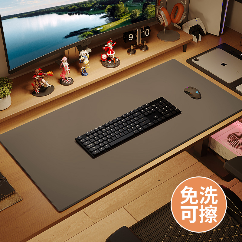 轻奢高级感可擦桌垫写字台学习桌布专用大鼠标垫办公电脑桌面垫子