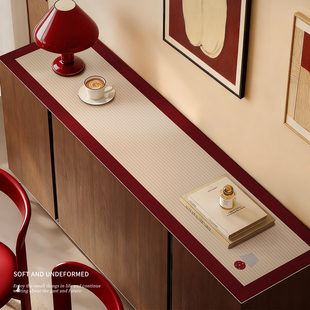 新中式红色喜庆餐边柜保护垫电视柜桌垫进门鞋柜垫台面垫酒柜桌布