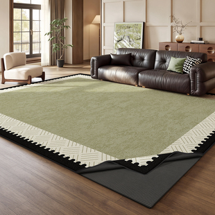中古风可拆洗地毯客厅防水防污免打理双层可机洗加厚沙发茶几地垫