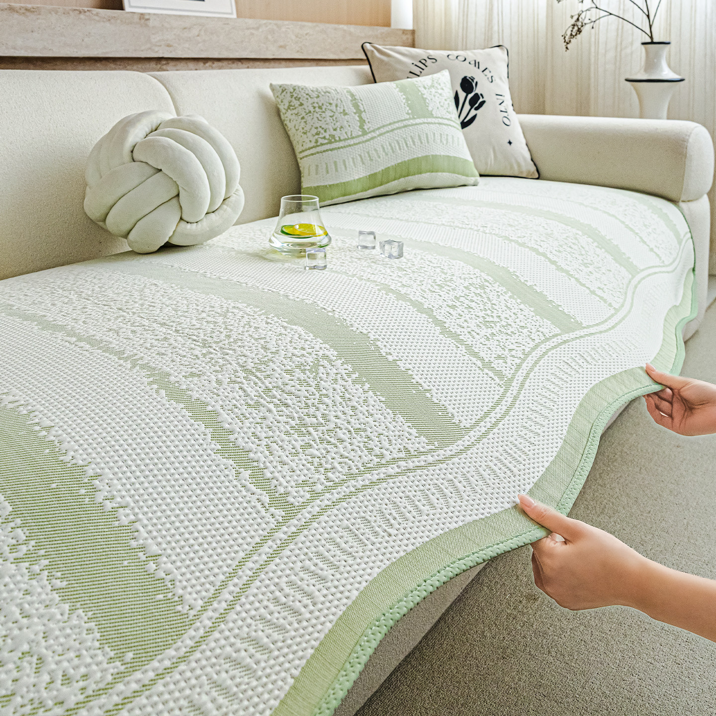 凉感冰丝沙发垫夏季防滑沙发垫子2026夏天流行新款一片式沙发盖布