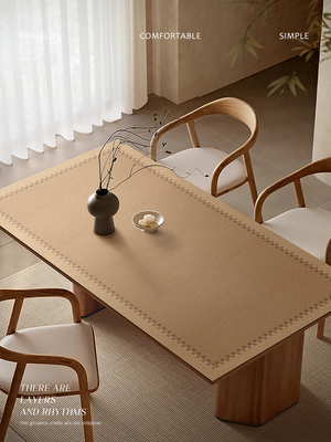 原木风餐桌垫防水防油防烫皮革桌布免洗隔热桌布茶几垫桌面保护垫