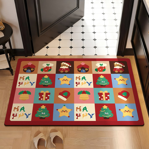 圣诞浴室地垫卫生间吸水防滑脚垫