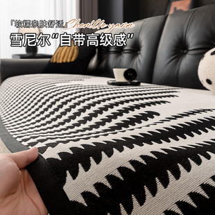 一片式 通用固定防滑沙发坐垫子 直边轻奢雪尼尔沙发垫2025新款 四季