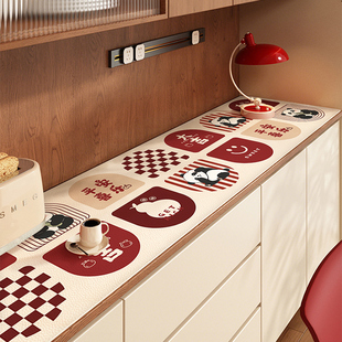 新年氛围感餐边柜垫电视柜桌垫防水防油防烫长条鞋柜垫台面保护垫
