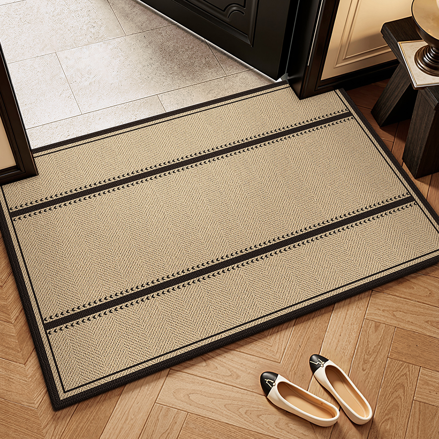 法式复古风入户门地垫防滑除尘垫