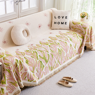 2024新款雪尼尔沙发盖布双面通用型小清新沙发套罩全包万能防滑巾