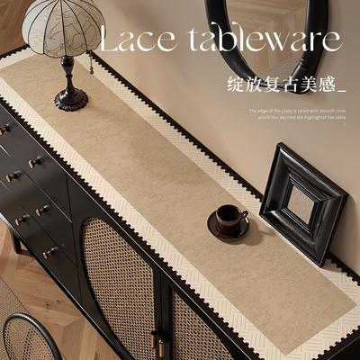 中古风复古餐边柜垫台面保护垫