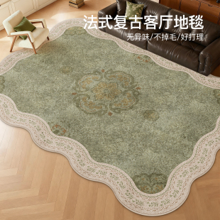 地毯客厅法式复古2026新款中古风免洗可擦防水防污卧室茶几免打理