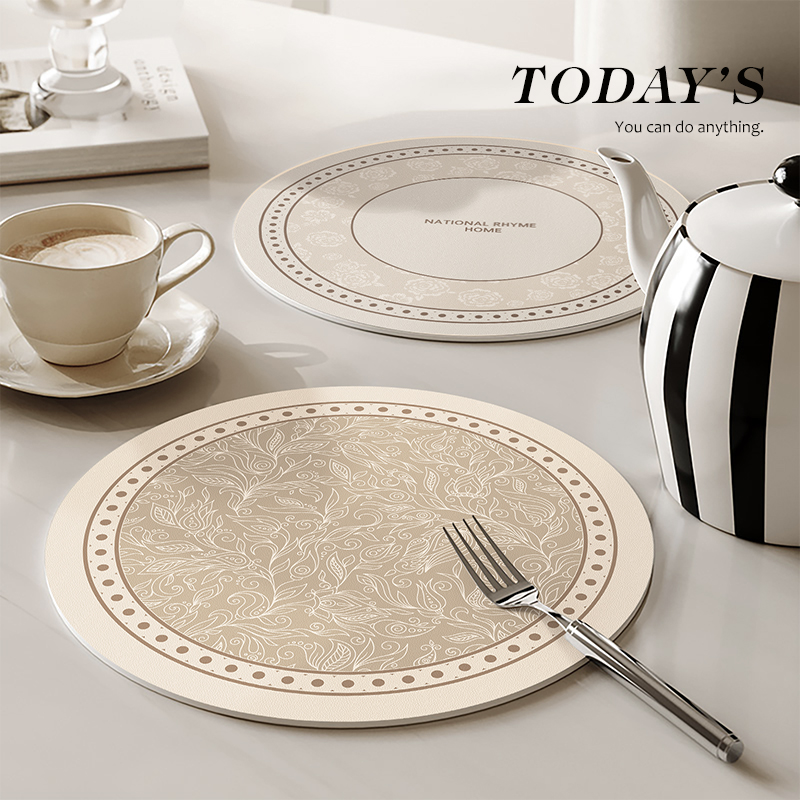 防烫防水防油免洗皮革杯垫隔热盘