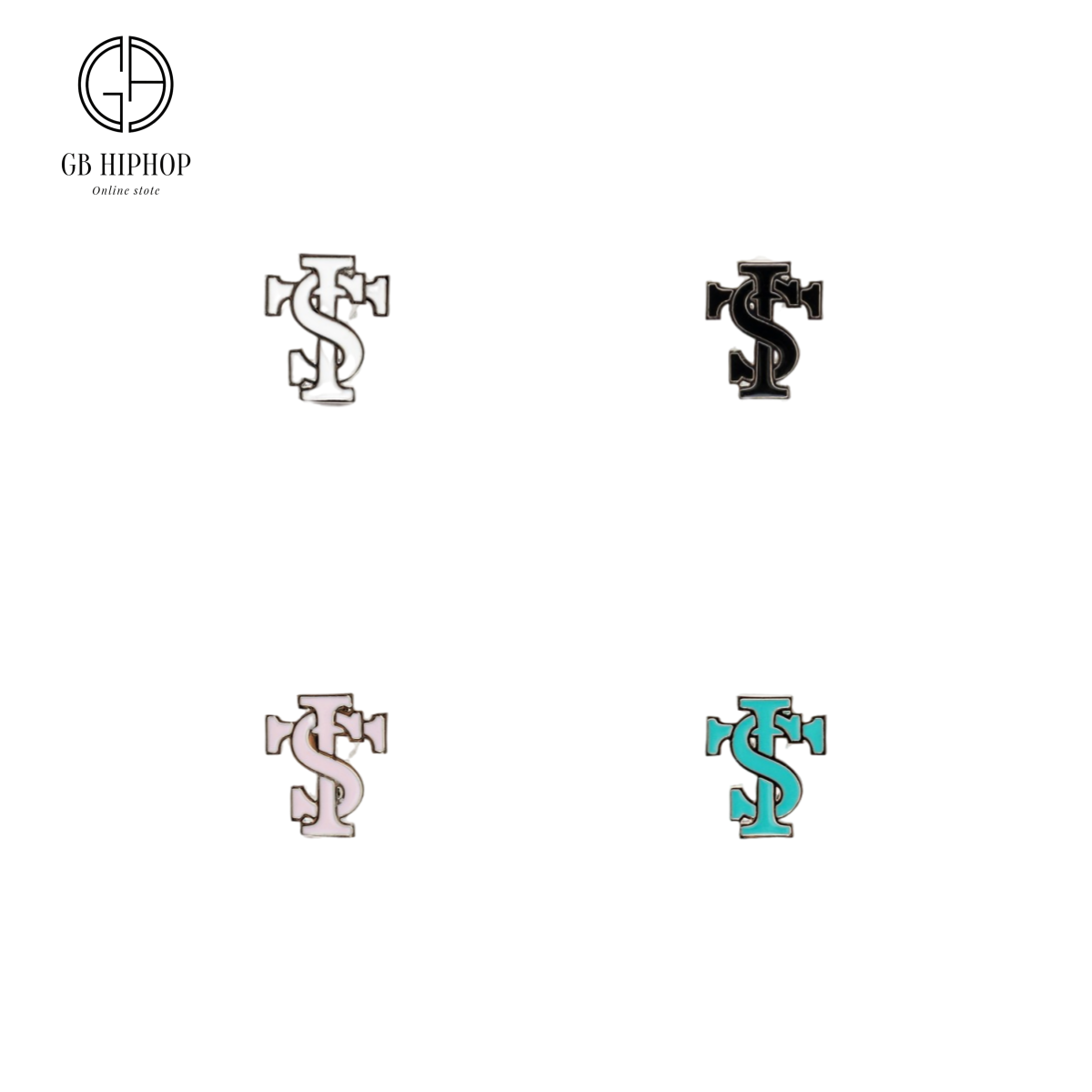 GB嘻哈风男女高级感STK珐琅耳钉