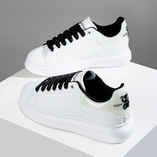 男爆款 鞋 潮休闲透气板鞋 2025春秋厚底增高男士 子女 男款 小熊小白鞋