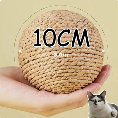 Interactive Sisal Cat Scratching Ball Toy For Kitten Teeth C