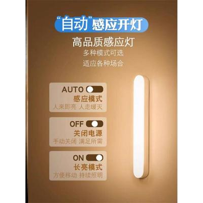 Motion Sensor LED Night Light USB Rechargeable Lamp感应灯