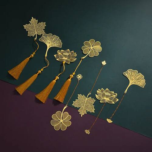 1pcs Student Chinese Style Stationery Retro Metal Bookmarks